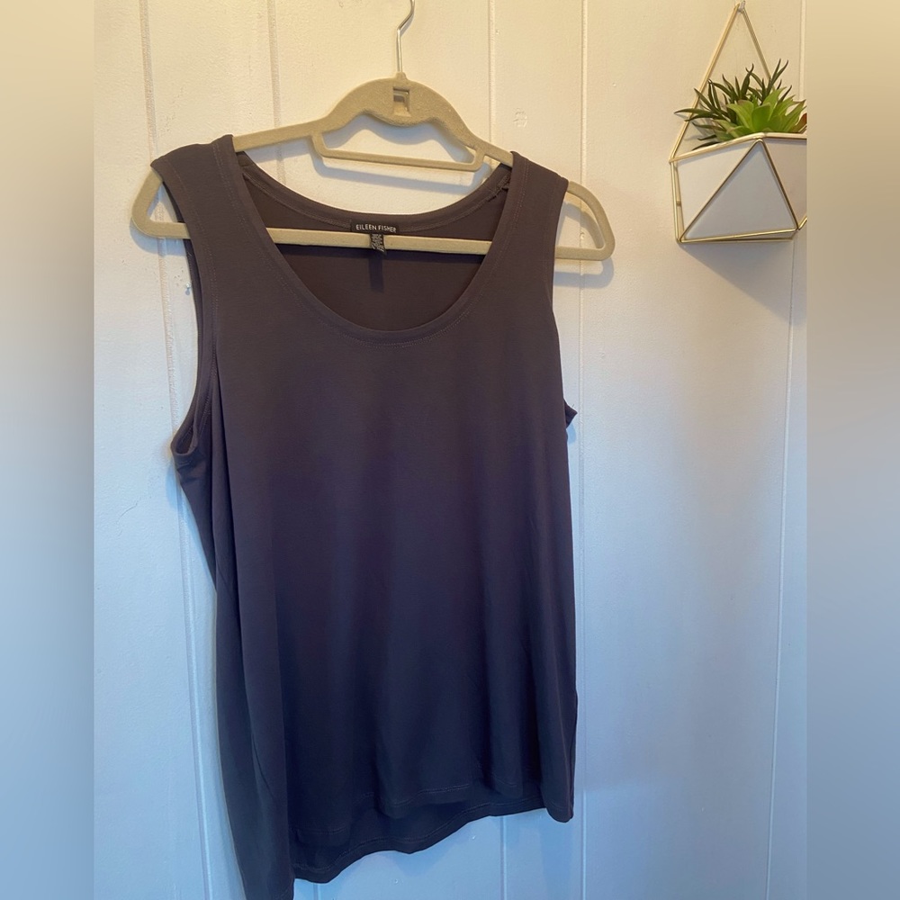 Eileen Fisher Tank Top size medium color Brownish Gray